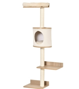 lot 50188 image: 421-39210869-000-000 dwrig OSD Cat T PawHut 4-Level Wall-Mounted OS374616473A-0001
