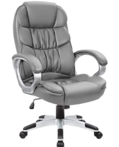lot 50197 image: Homall Office Chair High Back Computer Ergonomic Desk Chair PU Leather Adjustable Height Modern Executive Swivel Task Chair- Retail$129.99