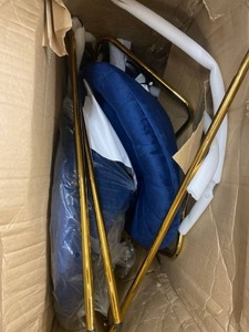 lot 50307 image: DARK BLUE BARSTOOL SET OF 2