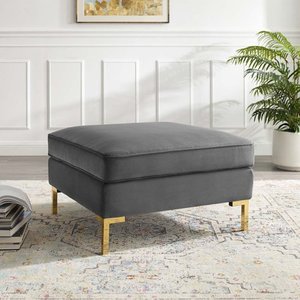 lot 50322 image: Modway Ardent Performance Velvet Ottoman, GrayBrown