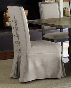 lot 50323 image: Muses Upholstered Parsons Chairs with cover (Set of 2) - Retail$309.99