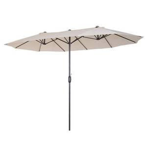 lot 50331 image: Outsunny 15 Steel Rectangular Outdoor Double Sided Market Umbrella, Base Not Included - Retail$105.99