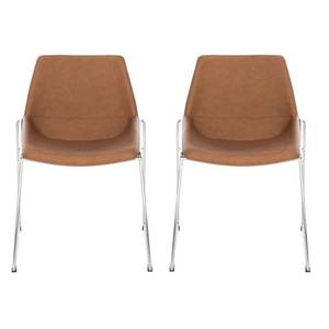 lot 50339 image: Safavieh Alexis Mid-Century Dining Chair, Set of 2, Brown
