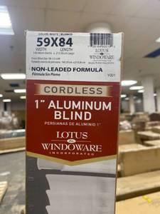 lot 50363 image: Lotus & Windoware, Inc Lotus & Windoware 59X84 White Aluminum Blind