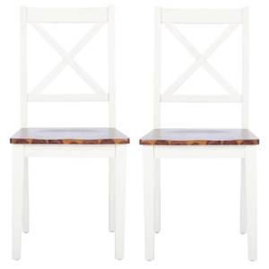 lot 50394 image: Set of 2 Silio X Back Dining Chairs WhiteNatural - Safavieh