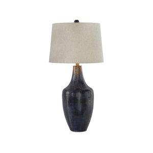 lot 50399 image: Signature Design by Ashley Evania Indigo 30 Metal Table Lamp