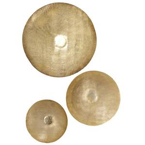 lot 67172 image: DecMode Indoor Gold Metal Eclectic Wall D�cor, Set of 3