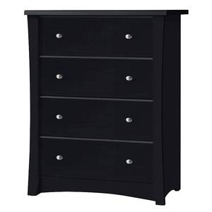 lot 67184 image: Storkcraft Crescent 4 Drawer Chest Black