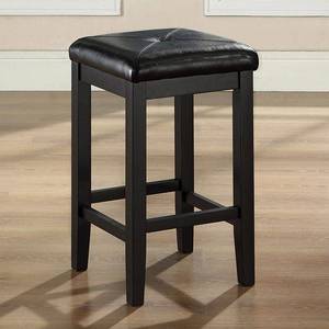 lot 67194 image: Upholstered Square Seat Bar Stool With 24 Seat Height (Set Of 2)