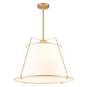 lot 67201 image: Light Society Emilio 22 Chandelier in Antique BrassWhite