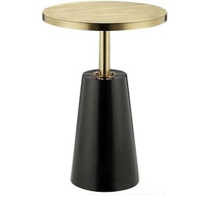 lot 67205 image: Madison Park Venice BlackGold Accent Table - dia. 14.25 x 20h Retail$116.99