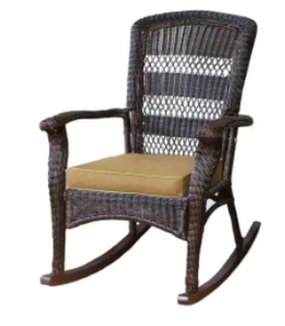 lot 50308 image: TORTUGA PORTSIDE PLANTATION ROCKER DARK ROAST BROWN CUSHION