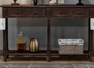 lot 50312 image: Copper Grove Barregarrow 2-drawer Console Table and Bottom Shelf- Retail$344.31