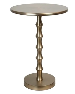 lot 67180 image: Silver Orchid Albany 26.75-inch Plated Gold Metal Accent Table Retail$93.99