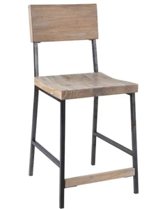 lot 67206 image: The Gray Barn Buffalo Horn Grey Counter Stool Retail$159.99