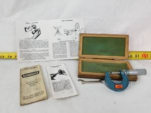 lot 4295 image: Micrometer in Wooden Box