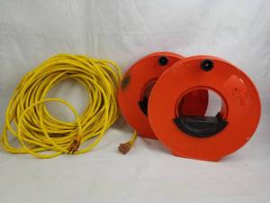 lot 4304 image: Yellow Extension Cord with 2 Reels
