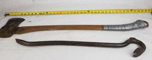 lot 4318 image: Heavy Duty Pry Bar and Axe