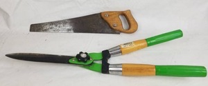 lot 4325 image: Hand Saw and Hedge Clippers