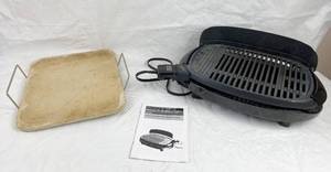 lot 4081 image: Pampered Chef Baking Stone w Stand and Indoor Grill