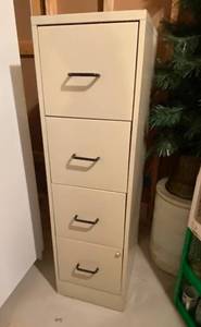 lot 4137 image: Four Drawer Filing Cabinet