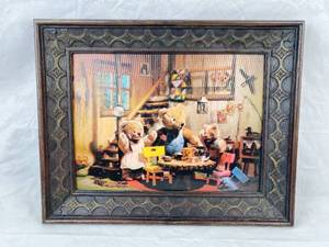 lot 4151 image: Vintage 3-D Lentograph Picture - Plate No. 112 Goldilocks and 3 Bears - Amazing moving picture - SEE VIDEO