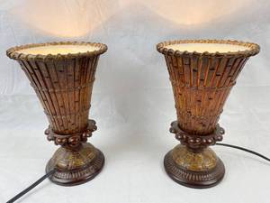 lot 4152 image: Pair of Gorgeous Table Lamps - What a Unique Style