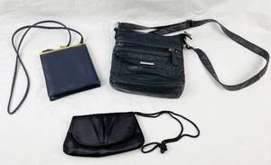 lot 4155 image: Lot of Three Purses - From Casual To Fancy Black and Navy
