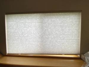 lot 4174 image: Lot of 2 Window Shades - Cordless - Approx 57 x 33 - Previously Hung (First photo is an example)