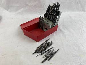 lot 4207 image: Lot of Drill Bits in a Metal Craftsman Organizing Case