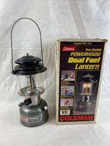 lot 4230 image: Coleman Powerhouse Dual Fuel Lantern with Box