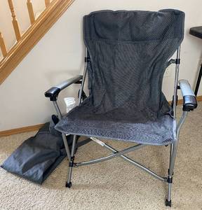 lot 4092 image: Folding, Portable Camping Chair - Very Nice LIKE NEW - Nicely Made - not a cheap one Matching Chair on Lot# 4091
