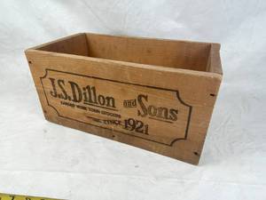 lot 4242 image: J.S. Dillon & Sons Wooden Crate