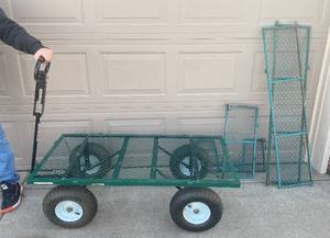 lot 4289 image: Ground Work Utility Cart  Wagon - With Side Rails
