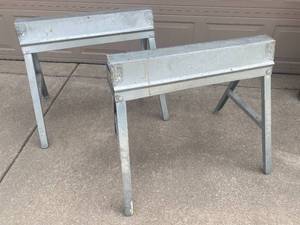 lot 4317 image: Portable Folding Saw Horses - Set of 2