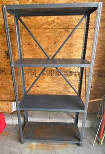 lot 4323 image: Metal Shop Shelf