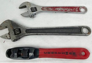 lot 4345 image: Craftsman #43380 Adjustable Socket Wrench and 2 Cresent Wrenches