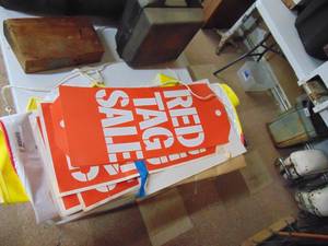 lot 1549 image: Red Tag Sale - Advertisers - Signs 