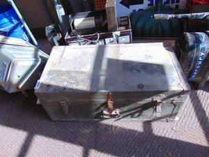 lot 1723 image: Vintage Military Trunk  Contents not included