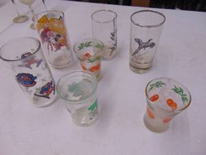 lot 1753 image: Vintage Juice Glasses