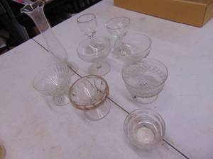 lot 1755 image: Clear Glass Stemware