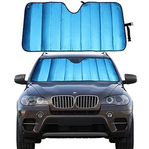 lot 10197 image: MCBUTY Windshield Sun Shade for Car Blue Thicken 5-Layer UV Reflector Auto Front Window Sunshade Visor Shield Cover and Keep Your Vehicle Cool(57  27.5)