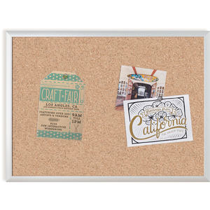 lot 10198 image: U Brands Cork Bulletin Board, 23 x 17, Self-Healing Cork, Silver Aluminum Frame, 020U