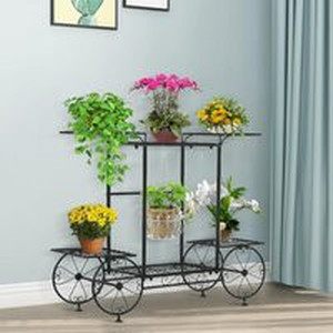 lot 10203 image: Iron Art 3-Tier Novelty Plant Stand (Not Exact, Similar To, See for additional photos)