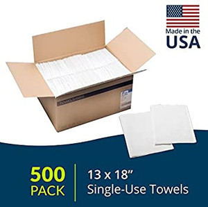 lot 10211 image: Avalon Papers Professional Towels White 13 x 18 Pack of 500 - Waffle Emboss...