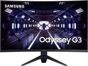 lot 10219 image: Samsung - Odyssey G3 32 Curved FHD 1ms AMD FreeSync Premium Gaming Monitor - Black - Black ($249.99)