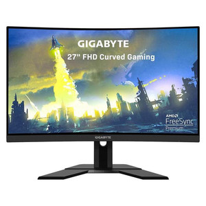 lot 10386 image: Gigabyte G27FC A 27 in. 165Hz 1920 x 1080 DCI-P3, FreeSync Premium, 1 x Display Port 1.2, 2 x HDMI 1.4, 2 x USB 3.0 Curved Gaming Monitor ( not tested no cords)