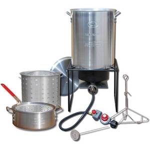 lot 10407 image: King Kooker - FryingBoiling Combination Kit (29Qt & 10Qt Pots) appears to be new