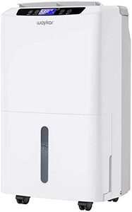 lot 10411 image: Waykar Dehumidifier, Compressor Type, Dehumidifier, Clothes Drying Function, Dehumidification Amount, 0.6 gal (15.5 L) per Day, 0.6 gal (2.5 L) Water Tank, With Timer, Continuous and Automatic Drainage, Quiet Design, Humidity, Air Flow