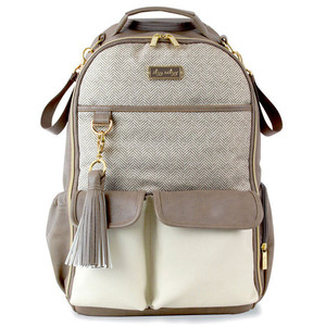 lot 10426 image: Itzy Ritzy Boss Backpack� Diaper Bag - Vanilla Latte (retail price $159)